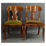 PR OF FEDERAL MAHOGANY CHAIRS W/ SLIP SEATS
