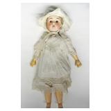 GERMAN BISQUE HEAD DOLL 33" HAND WERK
