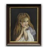 O/BD LATE 19THC . PORTRAIT OF A GIRL