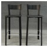 PR OF ITALIAN LEATHER HIGH STOOLS BY FRAG