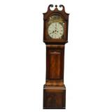 C. 1825 SCOTTISH TALL CASE CLOCK W/ PAINTED DIAL