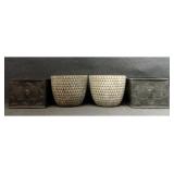 2 PAIR OF PATIO PLANTERS (1 PR. - 16" X 20" X 20"&