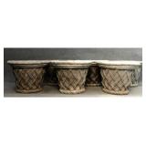 6 FIBERGLASS REPRODUCTION PLANTER POTS