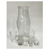 7 PCS. 19THC. BLOWN CLEAR GLASS INC. FLIP GLASS,