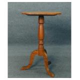 FIGURED MAPLE CANDLESTAND - 27 1/4" TALL