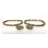 2 DIAMOND BRACELETS &  2 DIAMOND RINGS