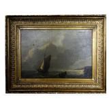 O/C "SHIPS ON THE NORMAN COAST" SGND FANTASTO (?)