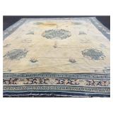 PALACE SIZE PEKING CHINESE IVORY FIELD CARPET
