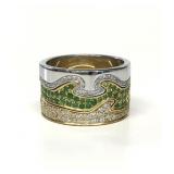 GEORG JENSEN 3 PC. FUSION RING W/ DIAMONDS