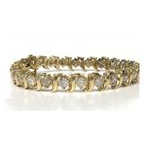 DIAMOND TENNIS BRACELET IN 14KT YELLOW GOLD