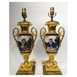 PR OF OLD PARIS PORCELAIN CLASSICAL VASES
