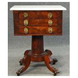 3 DRAWER MARBLE TOP CLASSICAL WORK TABLE
