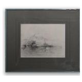 SIR JAMES BRAITHWAITE PEILE (1833 - 1906) INK WASH