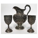 MID 19THC. S. KIRK & SONS STERLING SILVER PITCHER