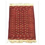 SEMI ANTIQUE TURKISH TEKKE AREA RUG