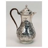 SILVER HOT MILK JUG "GIFT OF QUEEN CHARLOTTE"