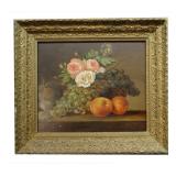 MARY ANN THOMAS "FRUIT & FLOWERS" MID 19THC.