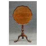 CHIPPENDALE PIE CRUST, TILT TOP TABLE W/ CARVED