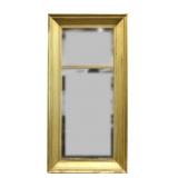FEDERAL LOOKING GLASS IN FIRST GILT W/ ORIG. BACK