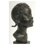 PHYLLIS BLUNDELL, CAST BRONZE "GIRL WITH  PIGTAIL"
