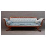 SHOP OF DUNCAN PHYFE, NYC, C. 1805 MAHOGANY SETTEE