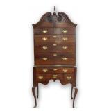 RHODE ISLAND BONNET TOP HIGHBOY W/ INSET PIN