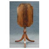 MAHOGANY TILT TOP CANDLESTAND, TRIPOD BASE