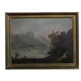 AMERICAN SCHOOL PRIMITIVE RIVER SCENE, UNSGND