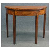 C.1790 NEW ENGLAND DEMI LUNE CARD TABLE