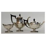 GORHAM STERLING SILVER COFFEE, TEA & SUGAR POTS