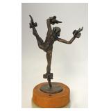 L. GOODMAN BRONZE OF AN ACROBATIC  DANCER