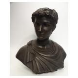 CAST IRON CLASSICAL BUST OF CAESAR