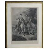 STEEL ENGRAVING "LAST MEETING" 1873 AFTER JULIO