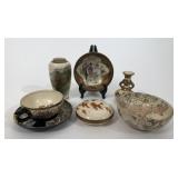 6 PCS SATSUMA INC. VASES, BOWLS,CUPS & SAUCERS