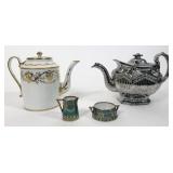 ENG. SILVER LUSTER TEAPOT W/ SILVER OVERLAY