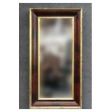 PARCEL GILT MAHOGANY VENEERED LOOKING GLASS