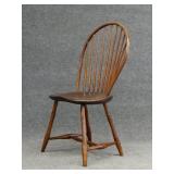 HOOP BACK 9 SPINDLE PLANK SEAT WINDSOR CHAIR