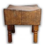 VINTAGE BUTCHER BLOCK (31" TALL X 30 1/2