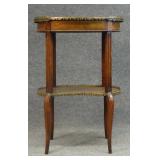 FRENCH INLAID 2 TIER LAMP TABLE