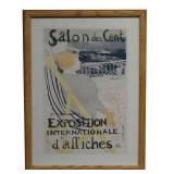 FRAMED CONTEMPORARY TOULOUSE LAUTREC POSTER