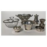 GERMAN SILVER BASKET & GROUP OF SILVER TABLE