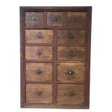 11 DRAWER APOTHECARY CHEST 21" X 14" X 7 1/2"