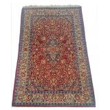 KASHAN AREA RUG, EXCELLENT CONDITION, 82" X 51"