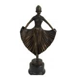 BRONZE OF DECO DANCER 22" X 11"