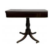 BRASS INLAID REGENCY CARD TABLE