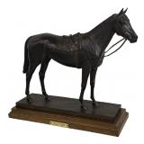 THOROUGH BRED RACE HORSE "RUFFIAN, 1983" BRONZE