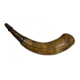1759 POWDER HORN "EBENEZER PIKE" W/ MERMAID, DEER,