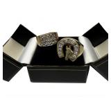 2 DIAMOND & 14KT GOLD "GAMBLER