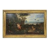 OIL/ PANEL JAN BRUEGEL "ALLEGORY OF WATER & AIR"