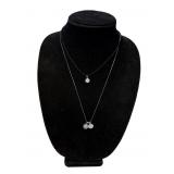3 DIAMOND PENDANTS, 1 -14 KT & 2 - 10KT & 14KT